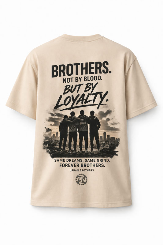 Beige Oversized T-Shirt for Men β 230 GSM Cotton Drop Shoulder | UB Essential Tee
