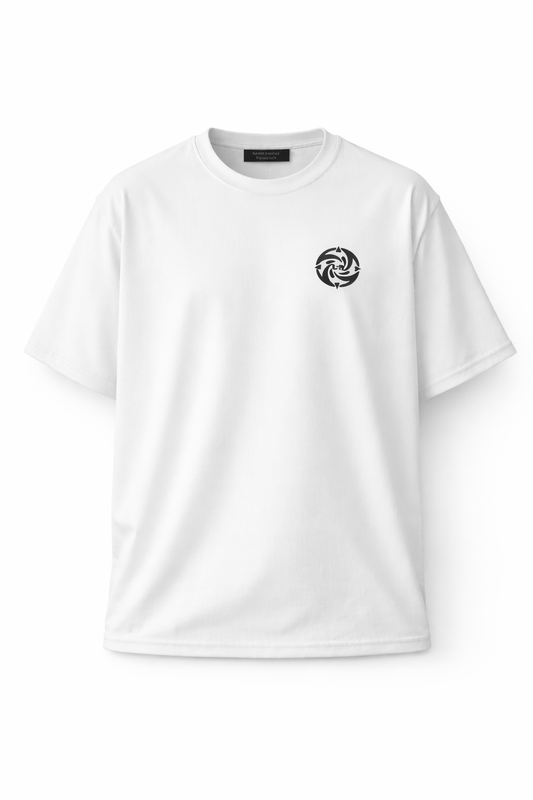White Oversized T-Shirt for Men – 230 GSM Premium Cotton Drop Shoulder | UB Essential Tee